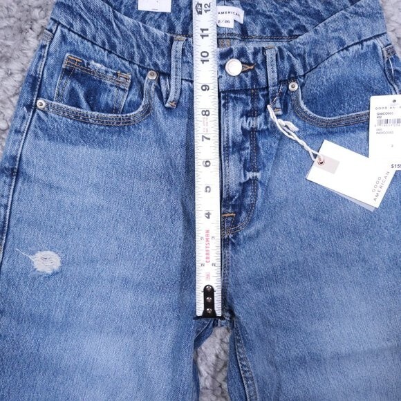 Good American Blue Straight Leg Jeans - Picture 11 of 12